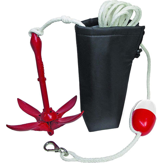 T-H Marine PWC Anchor Kit - 3lb Folding Anchor for Small Boats and Watercraft