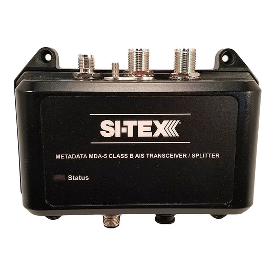 SI-TEX MDA-5H Hi-Power 5W SOTDMA Class B AIS Transceiver with Built-In Antenna Splitter – Marine VHF Transponder for Commercial and Recreational Vessels