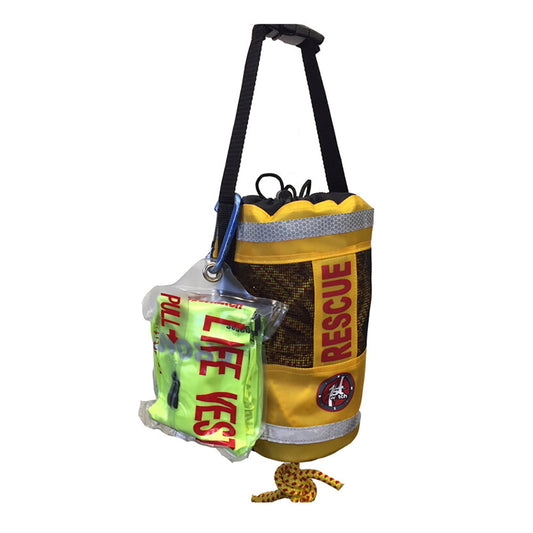 First Watch RTB-50 Emergency Throw Bag – 50 Feet of High-Strength Polypropylene Rope with Reflective Strands