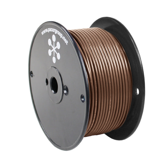 Pacer WUL12BR-250 Brown 12 AWG Tinned Copper Marine Primary Wire, 250-Foot Spool