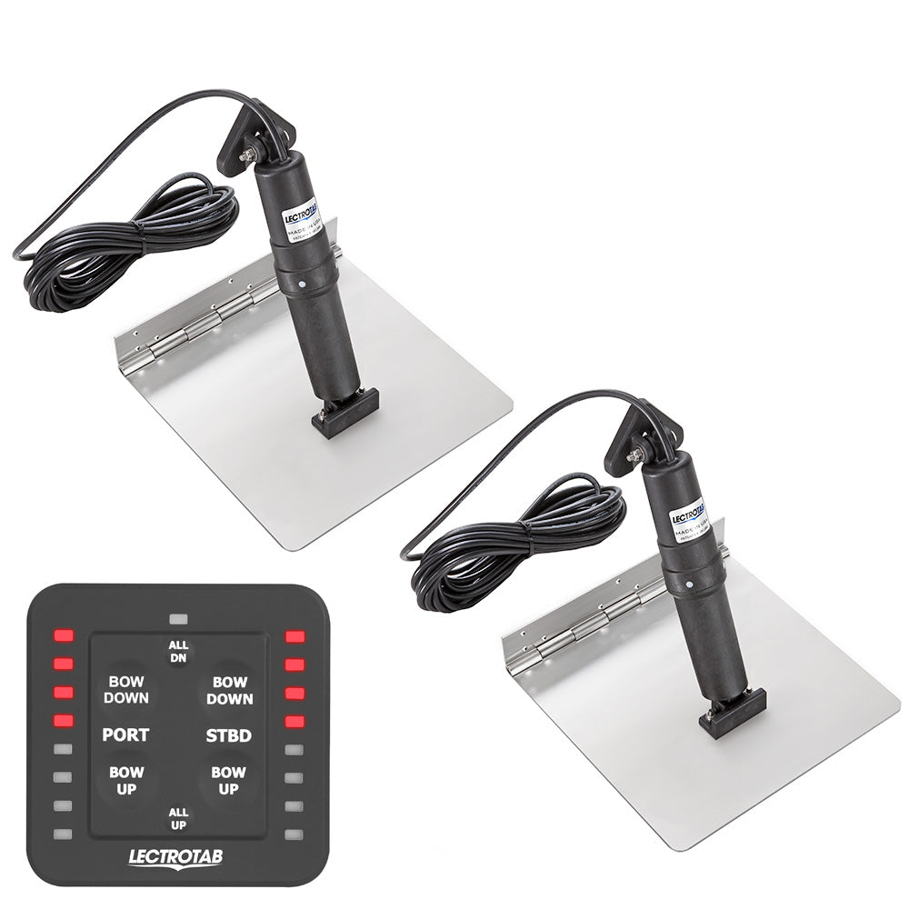 Lectrotab XKA Stainless Steel Trim Tab Kit with One-Touch Control, 9 x 12-Inch Tabs, XKASL9X12