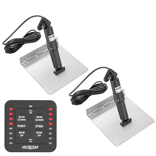 Lectrotab XKA Stainless Steel Trim Tab Kit with One-Touch Control, 9 x 18 in, XKASL9X18