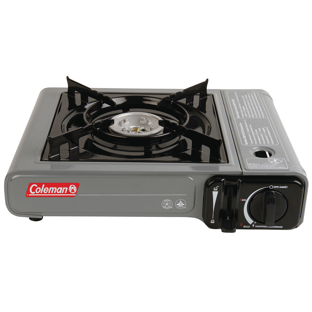 Coleman Tabletop 1-Burner Butane Camping Stove, Gray, Model 2000037885