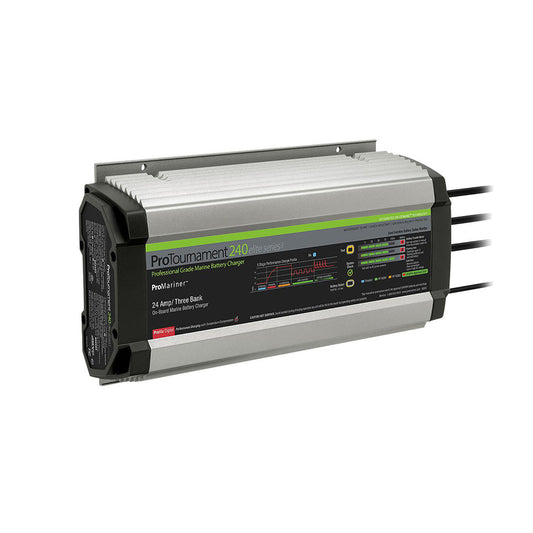 ProMariner ProTournament 240 Elite Series3 24-Amp 3-Bank On-Board Marine Battery Charger, Part 53243
