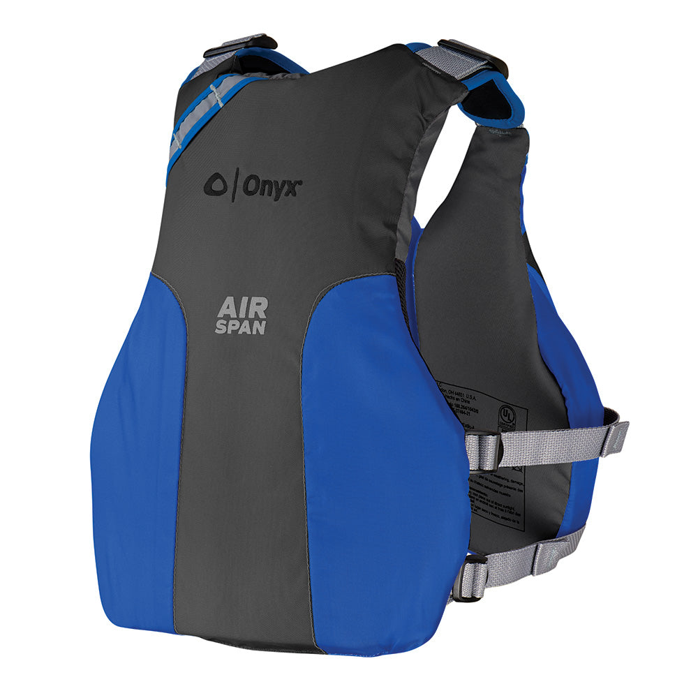 Onyx Outdoor Airspan Breeze Life Jacket XL/2X - Blue | Breathable Paddling & Kayaking Safety Vest