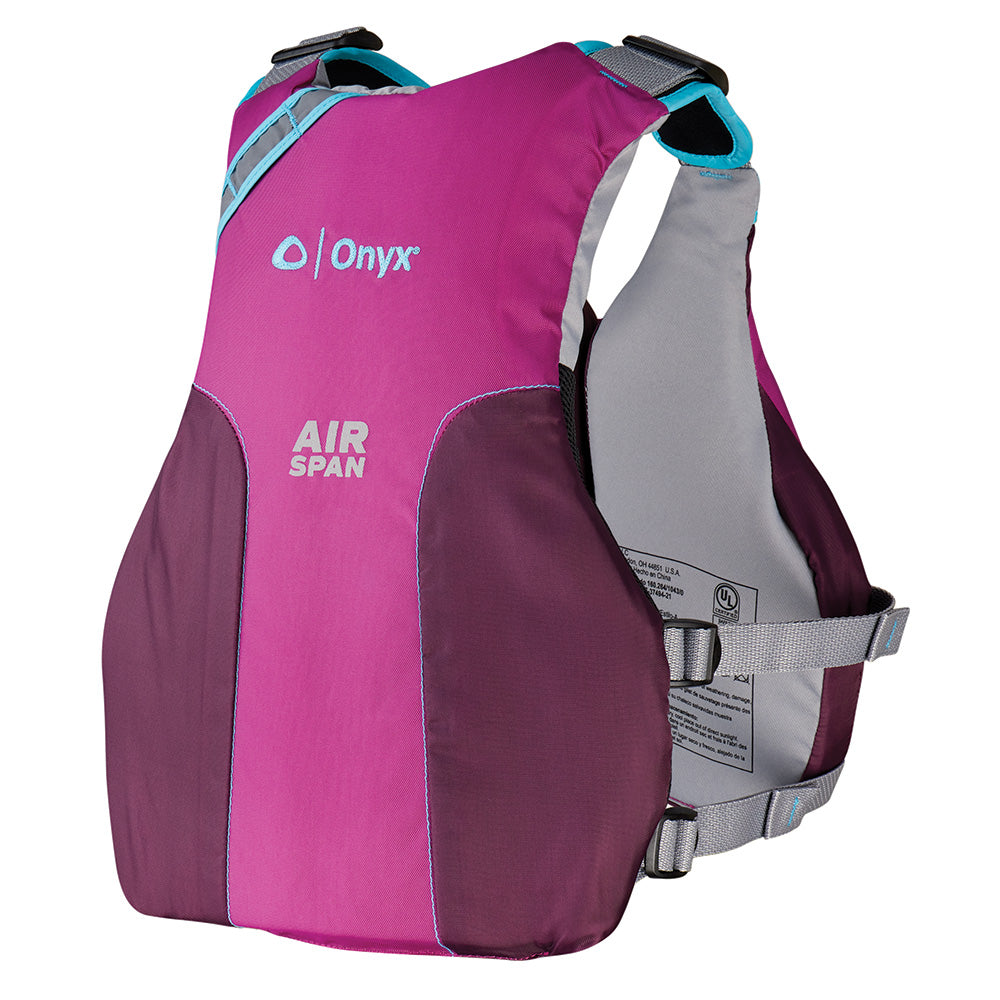 Onyx Outdoor Airspan Breeze Life Jacket XS/SM - Purple for Kayaking and Paddle Sports