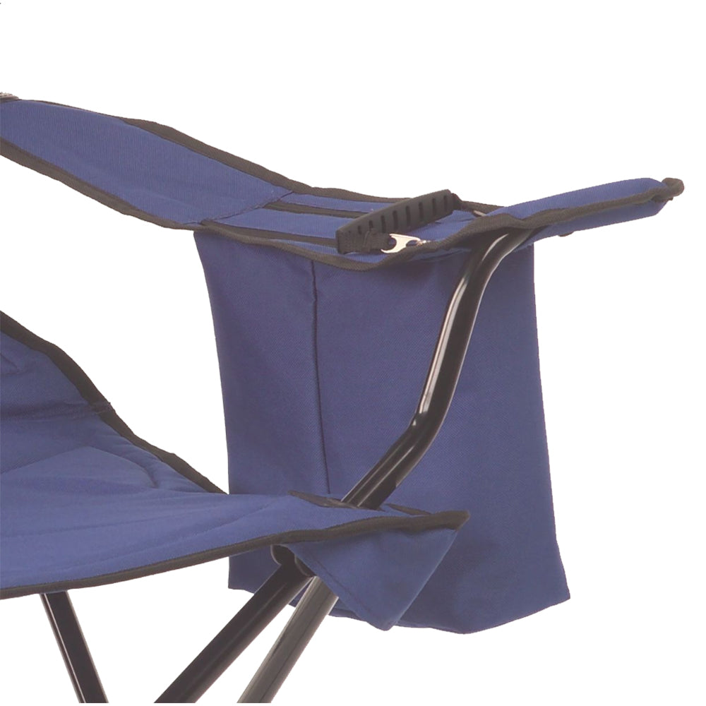 Coleman Cooler Quad Camping Chair with Built-In 4-Can Cooler, Blue, 2000035685