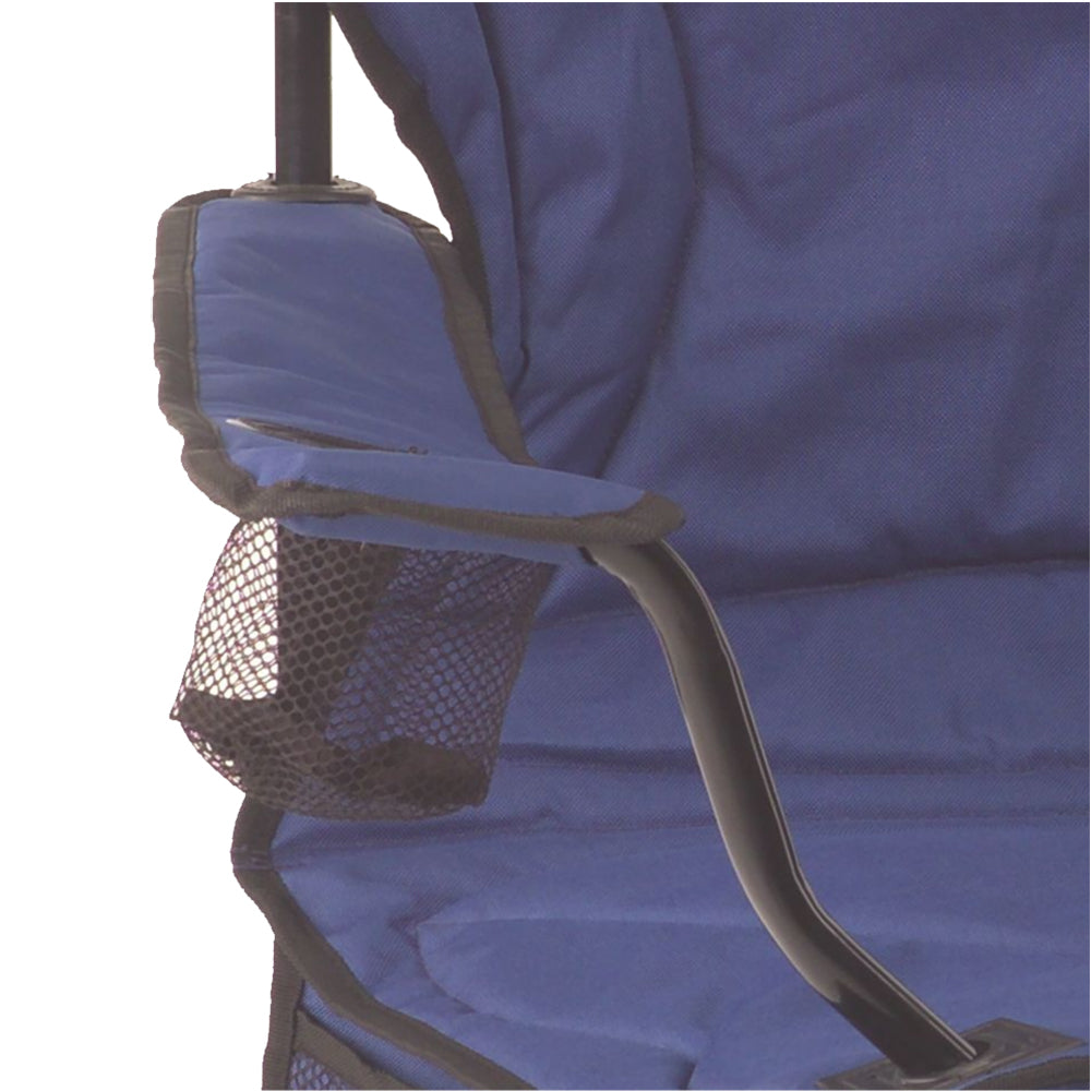 Coleman Cooler Quad Camping Chair with Built-In 4-Can Cooler, Blue, 2000035685