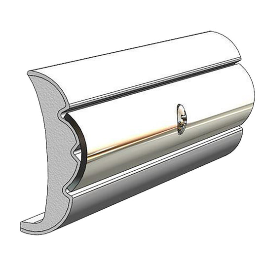 TACO Marine V21-9959WHC60D-1 Rigid Vinyl Flex-Core Rub Rail, 1.58 x 0.635 Inches, Frosty White, 60 Feet – Ideal for Boats Up to 40 Feet