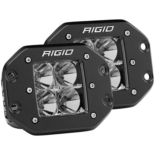 RIGID Industries 212113 D-Series PRO Flood Flush Mount Black LED Light Pair
