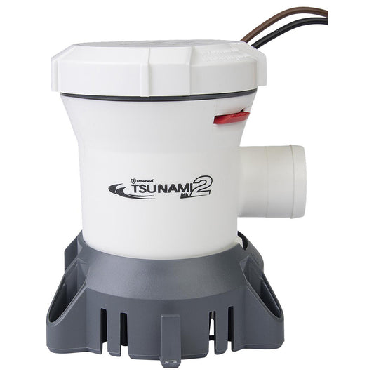 Attwood Marine Tsunami MK2 Manual Bilge Pump T1200 - 1200 GPH, 12V, Easy Install with Patented X-Air Impeller