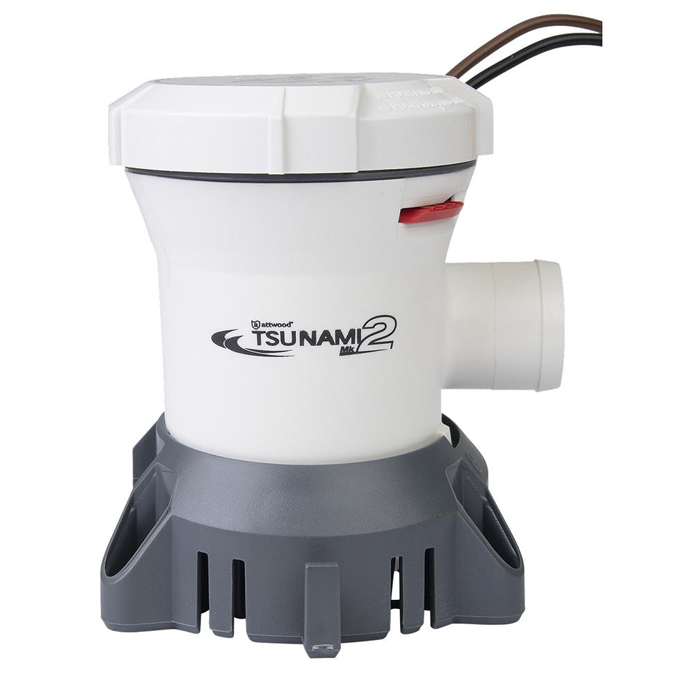Attwood Marine Tsunami MK2 Manual Bilge Pump T1200 - 1200 GPH, 24V with Patented X-Air Impeller, Easy Installation