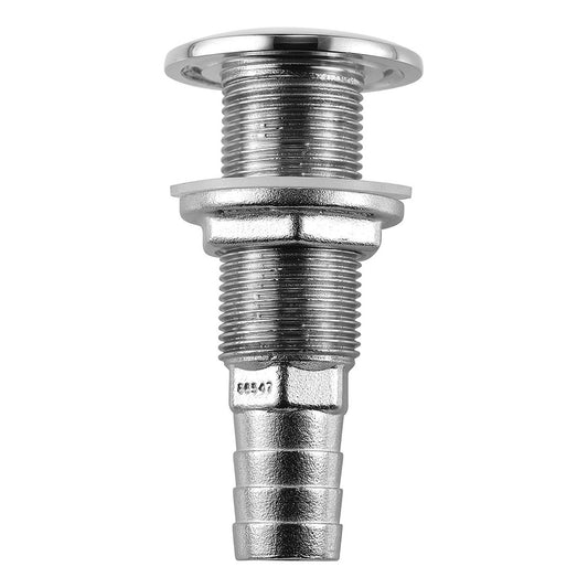 Attwood Marine Stainless Steel Thru-Hull Fitting with Barbed Connection - 3/4-Inch Inner Diameter