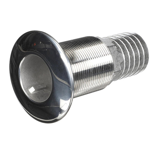 Attwood Marine Stainless Steel Thru-Hull Fitting, 1-1/2 Inch Inner Diameter - Durable, Corrosion-Resistant Marine Hardware
