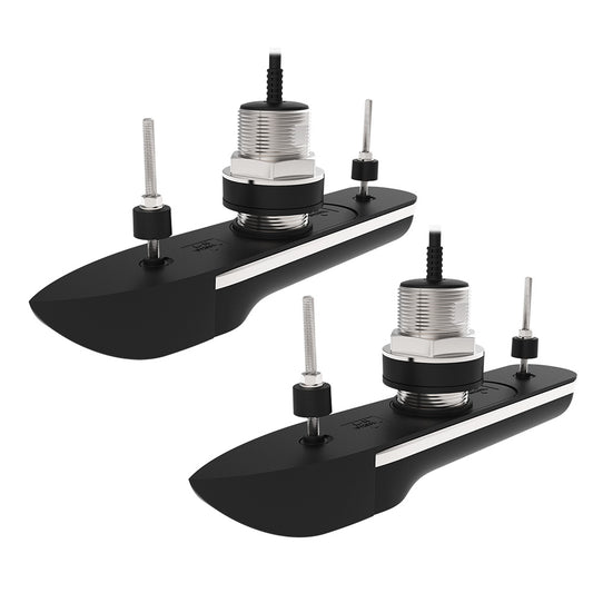Raymarine RVM-420 Stainless Steel Thru-Hull Transducer Pair for 15-25° Deadrise Boats with 10M Cable