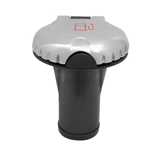 Attwood Marine Deck Fill for Carbon Canister System with Straight Body and Scalloped Chrome Cap