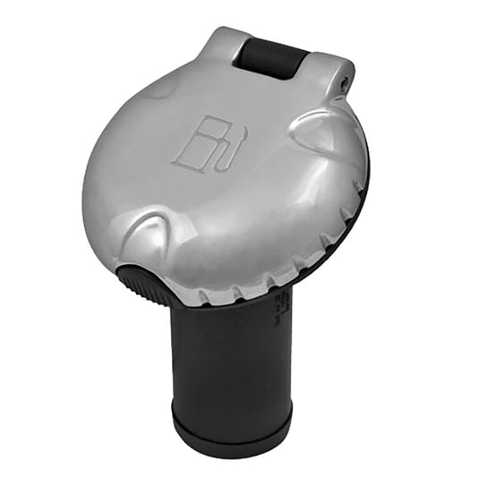 Attwood Marine Deck Fill for Carbon Canister System with Angled Body and Chrome Cap