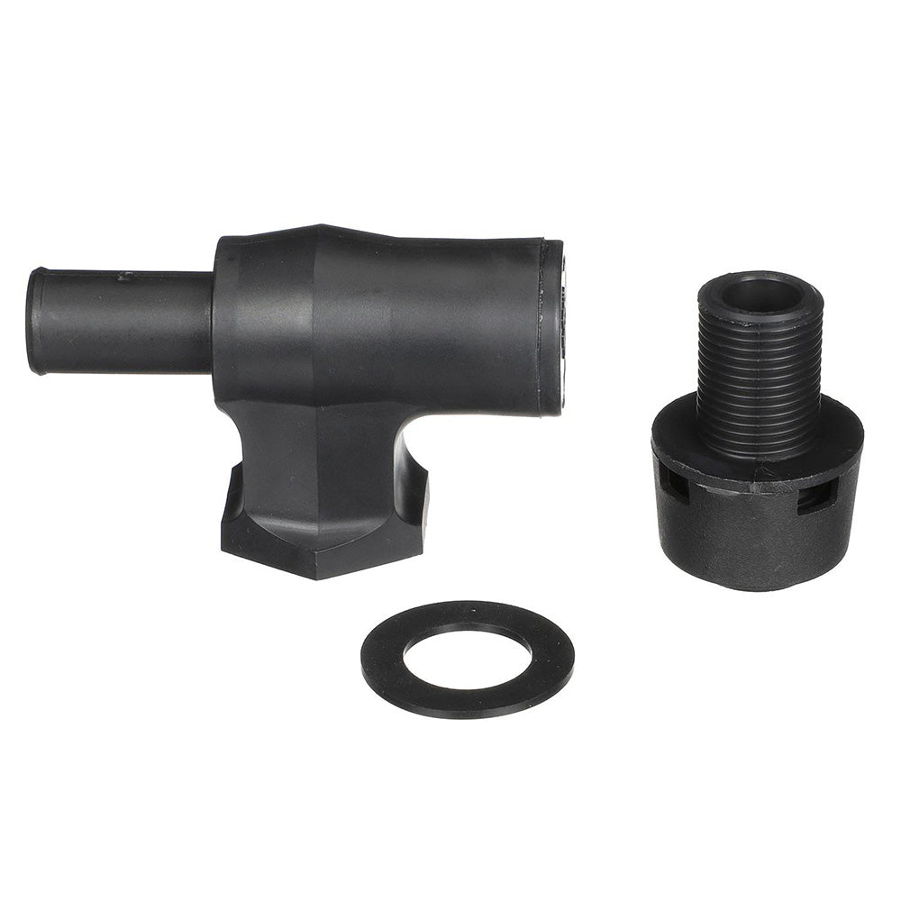 Attwood Marine 1670-3 90 Degree P-Trap Fuel Tank Vent - Black with Black Vent Head