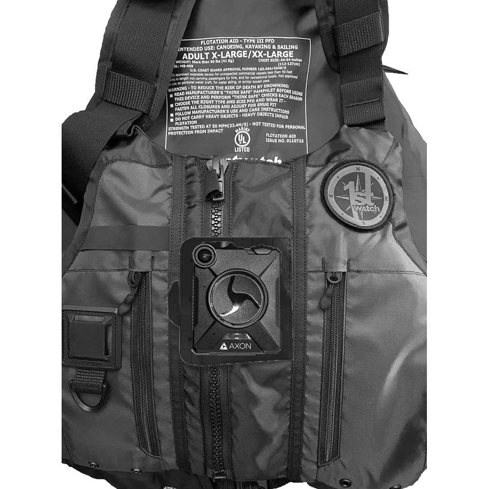 First Watch AV-1000 Kayak Style Duty PFD, Black, Medium/Large