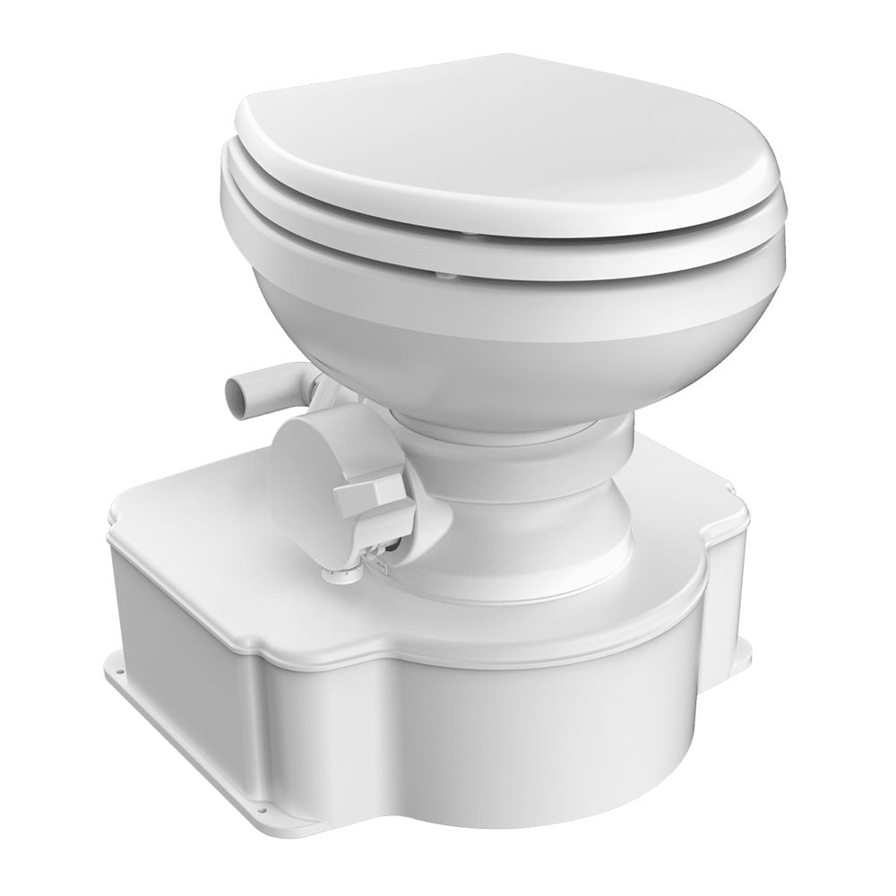 Dometic M65-5000 White Marine Gravity Toilet with 6.5-Gallon Holding Tank and Foot Pedal