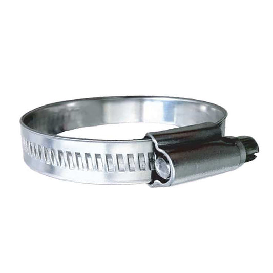 Trident Marine 316 Stainless Steel Non-Perforated Worm Gear Hose Clamp - SAE Size 28, 1-3/4" to 2-1/4" Clamping Range, Pack of 10