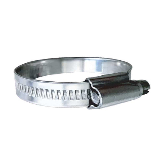 Trident Marine 316 Stainless Steel Non-Perforated Worm Gear Hose Clamp – SAE Size 20, 1-1/4" to 1-3/4" Clamping Range, 10-Pack