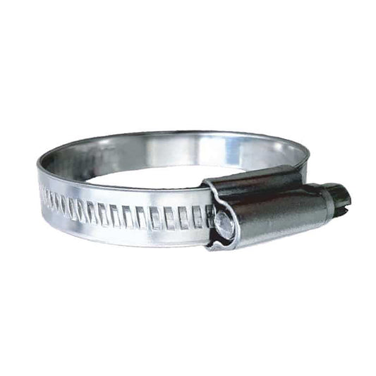 Trident Marine 316 SS Non-Perforated Worm Gear Hose Clamp - 15/32" Band, SAE Size 32, 10-Pack for Marine and Industrial Applications