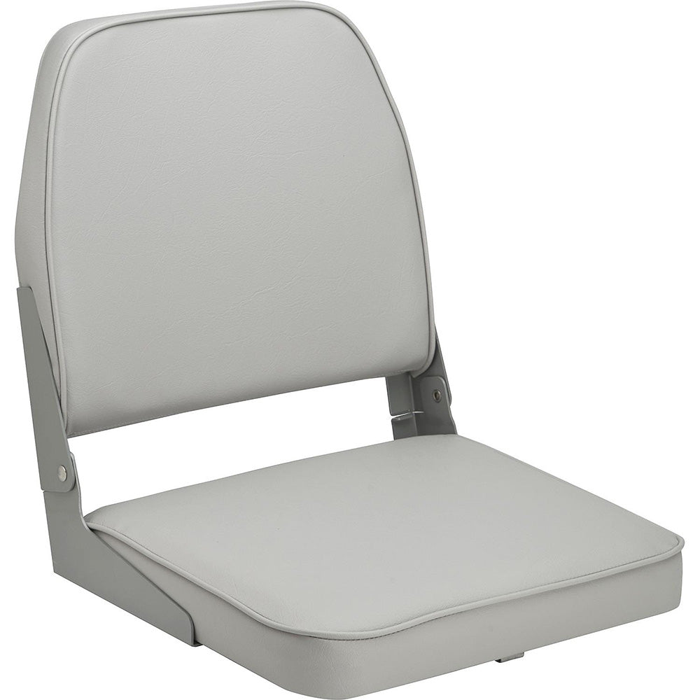 Attwood Marine Swivl-Eze Low Back Padded Flip Seat - Grey | Comfortable Marine Seating Solution