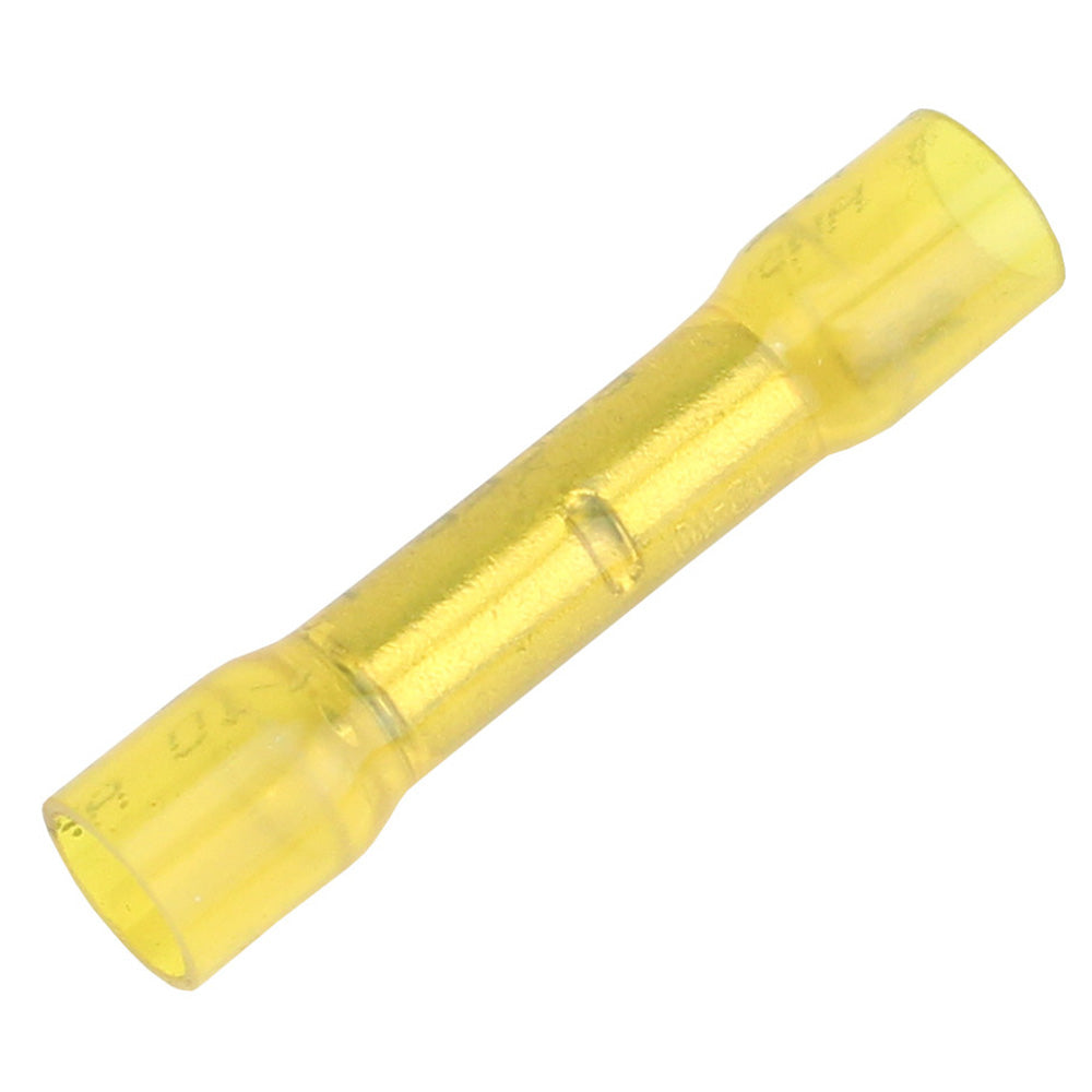Pacer TBSE10-25 12-10 AWG Heat Shrink Butt Connectors, Yellow, 25 Pack