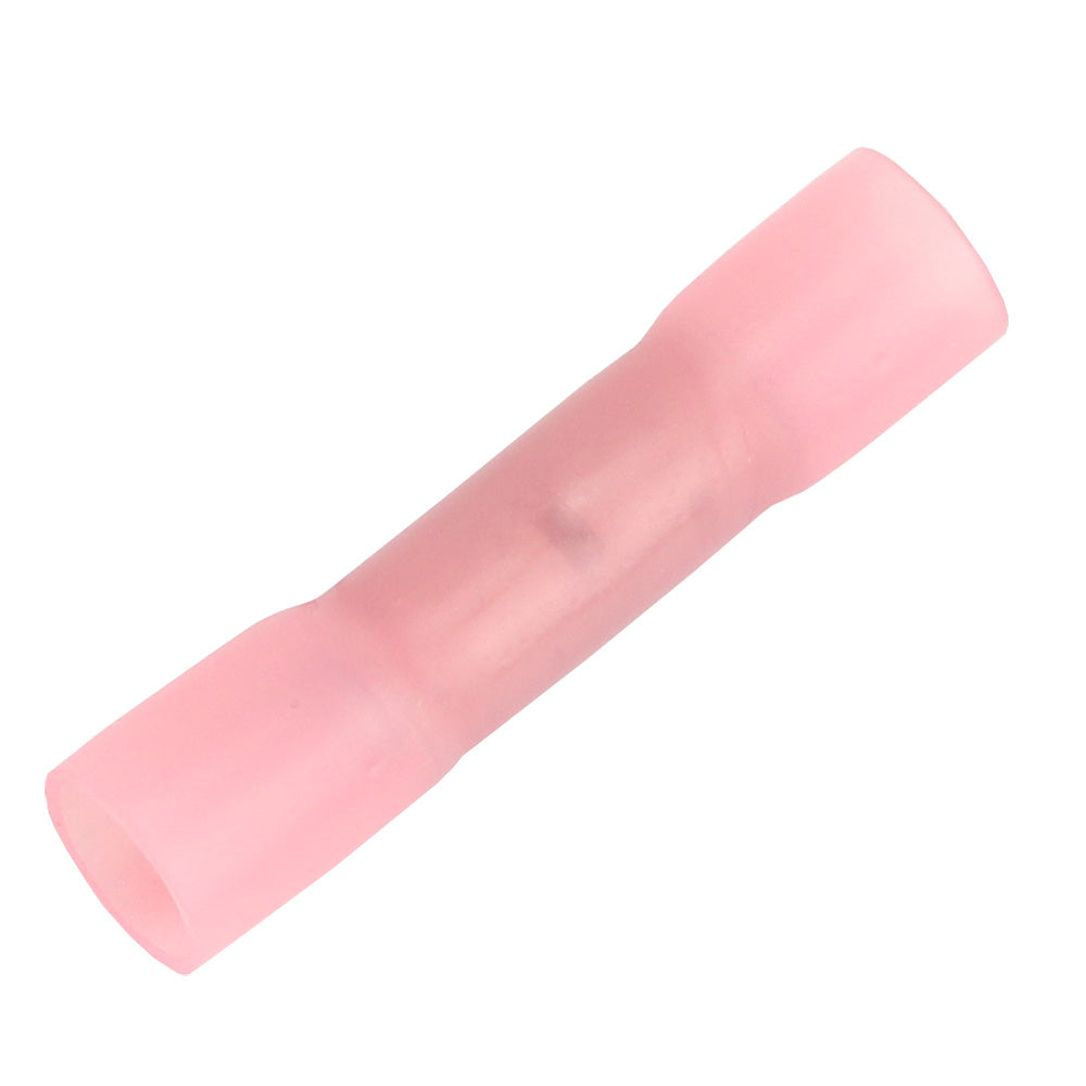 Pacer TBSE8-25 8 AWG Heat Shrink Butt Connectors, Pink, 25-Pack
