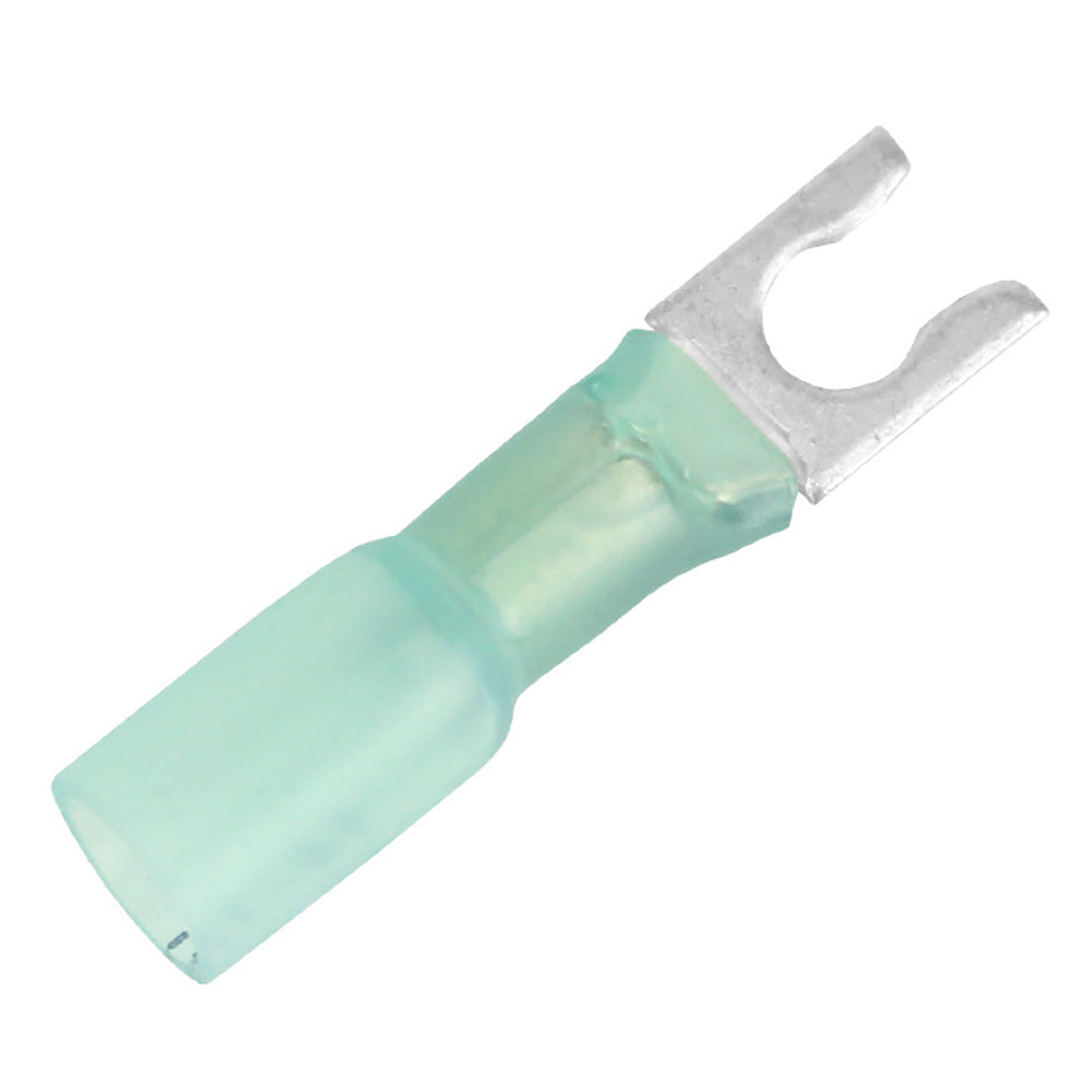 Pacer TE14-10SLF-25 16-14 AWG Heat Shrink Spade Terminals, #10 Stud Size, Blue, 25-Pack