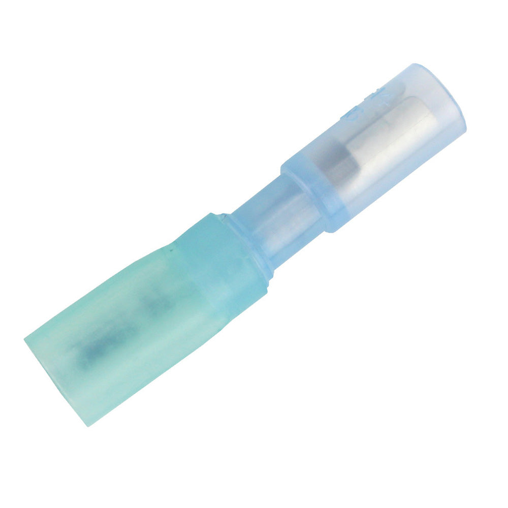 Pacer TBRE14-156-100 16-14 AWG Heat Shrink Female Bullet Terminals, Blue, 100 Pack
