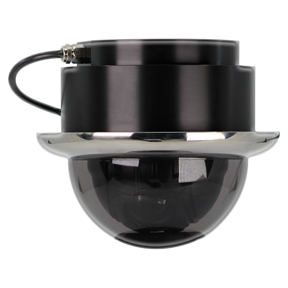 Iris Innovations IRIS4106 Miniature Marine PTZ Dome Camera with Stainless Bezel, 10x Optical Zoom, Hi-Def Ethernet IP, 4-in-1 Video Formats