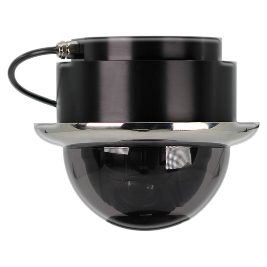 Iris Innovations IRIS4106 Miniature Marine PTZ Dome Camera with Stainless Bezel, 10x Optical Zoom, Hi-Def Ethernet IP, 4-in-1 Video Formats