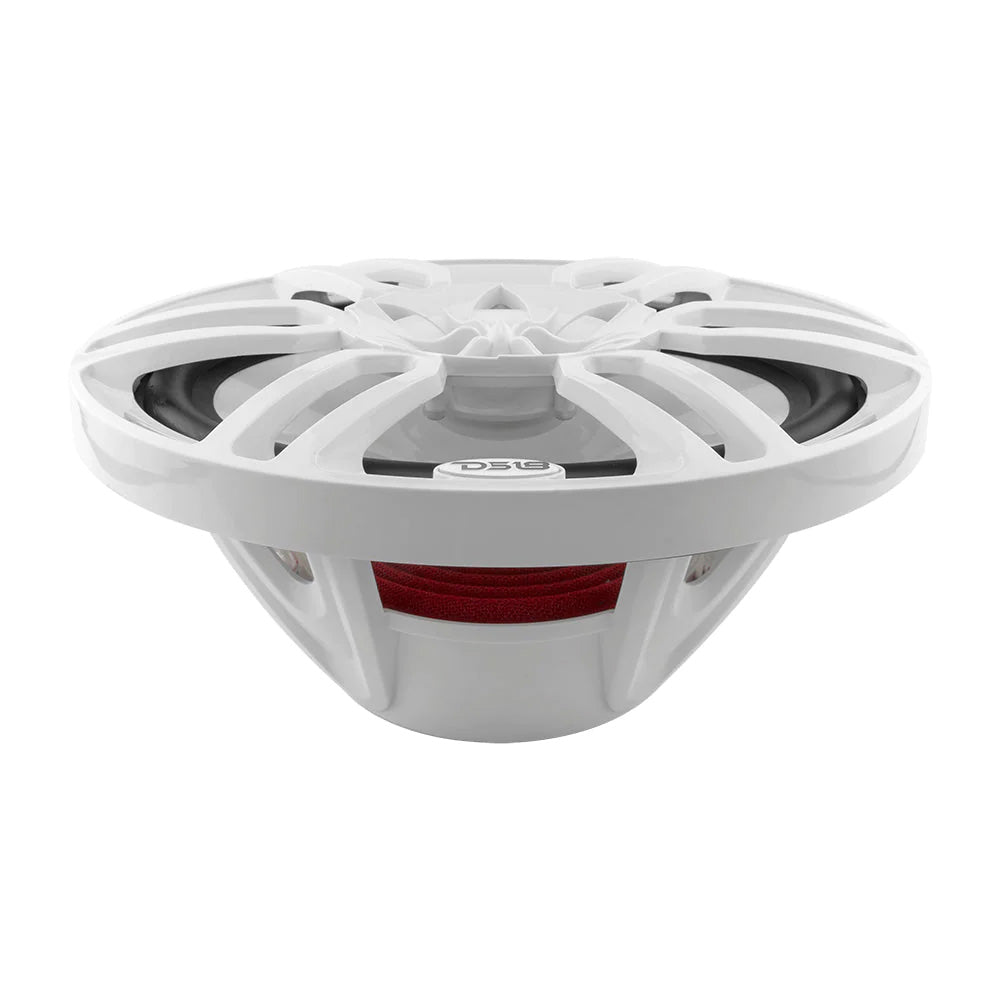 DS18 Hydro 6 x 9" Marine Speakers with RGB LED Lights - 125W RMS, IP65 Waterproof, White
