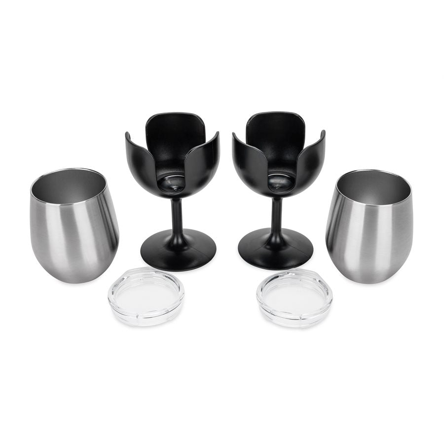 Camco 53485 LIBATC 8 oz Wine Tumbler 2-Pack
