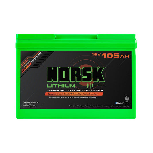 NORSK INC B16105GH 16V 105Ah LiFePO4 Trolling Motor Battery Housing