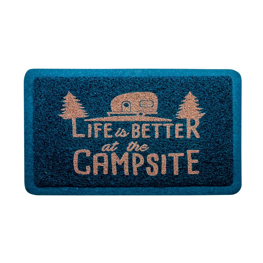 Camco 53201 Libatc Scrub Rug, Blue and Orange, Small