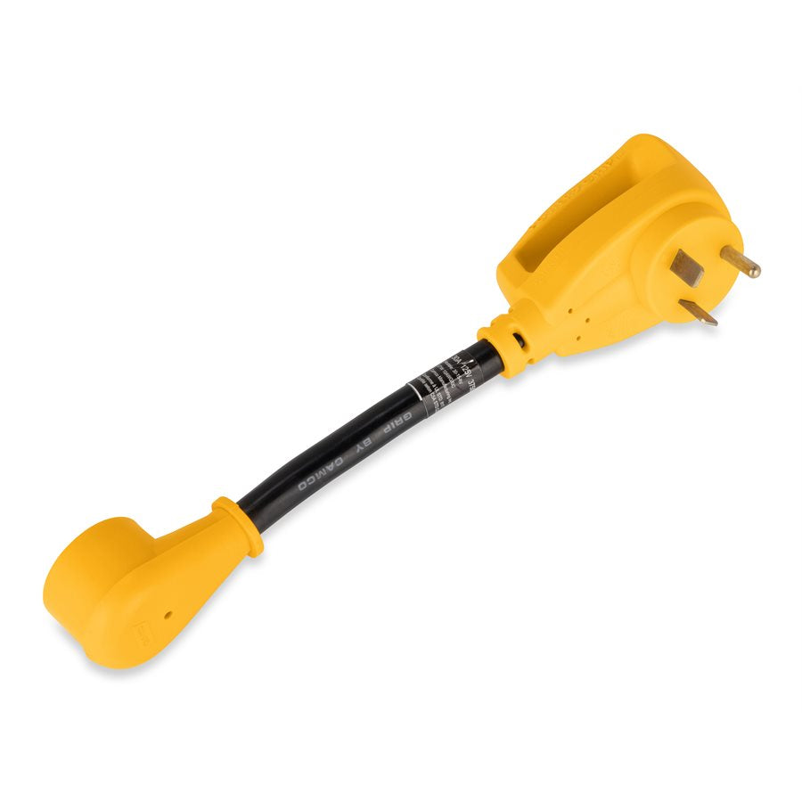 Camco 55155 30 Amp Male to 15 Amp Female 12-Foot Dogbone Electrical Adapter