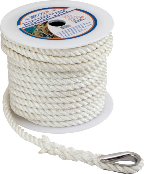 Sea-Dog Twisted Nylon Anchor Line, 3/8-Inch, Part Number 1110100WH1