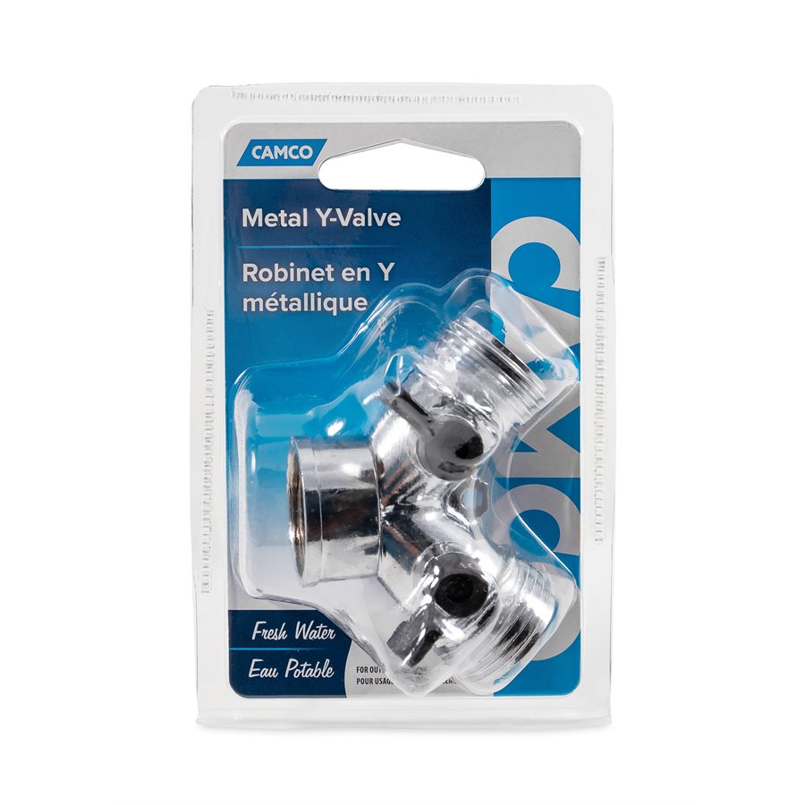 Camco 20114 Fresh Water Hose Y-Valve, Metal