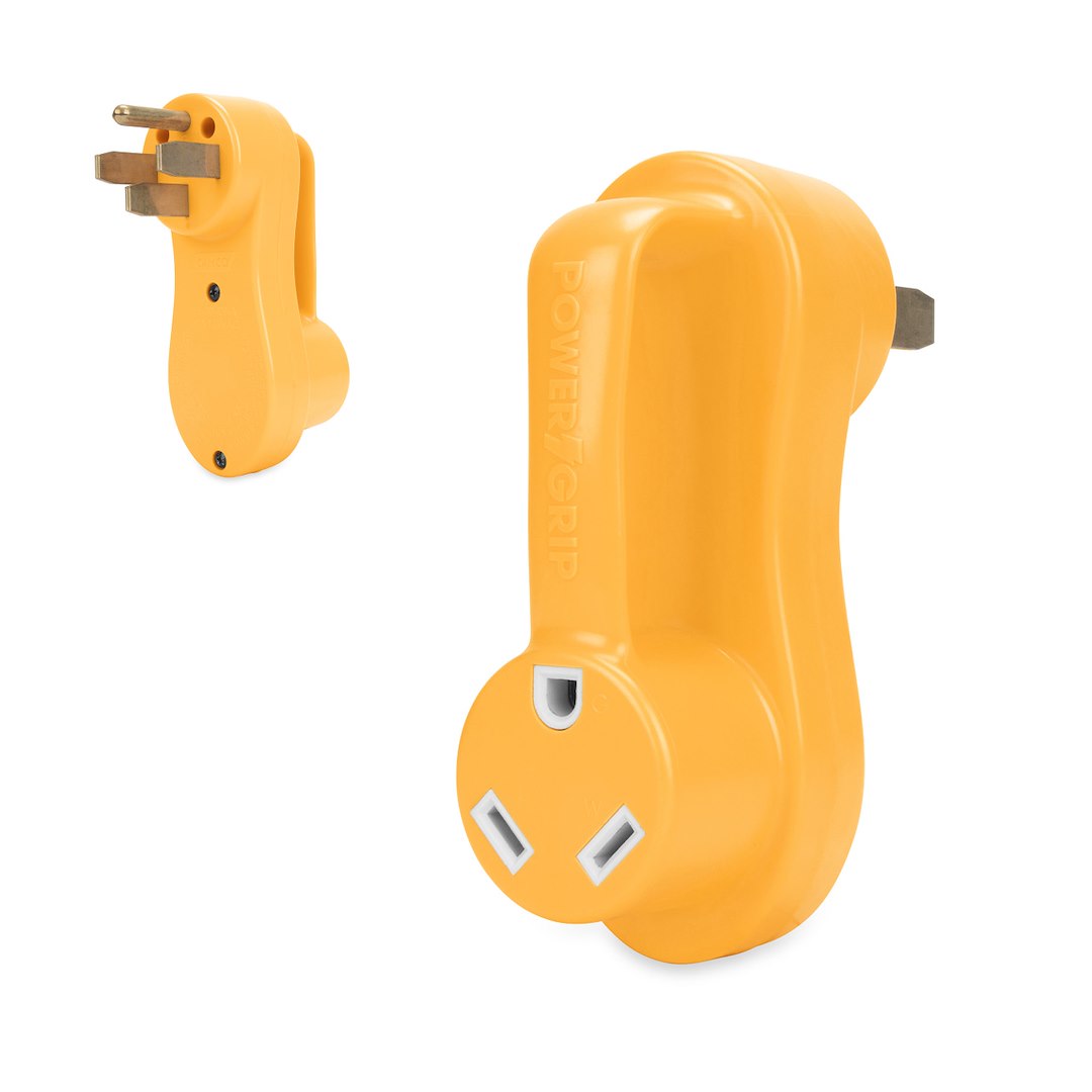 Camco PowerGrip 55135 Offset Adapter, 50 Amp Male to 30 Amp Female