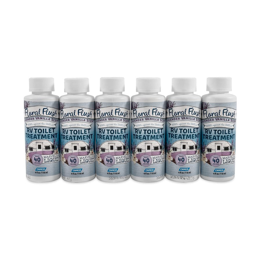 Camco 41480 Floral Flush Lavender Vanilla RV Toilet Treatment, 16 oz