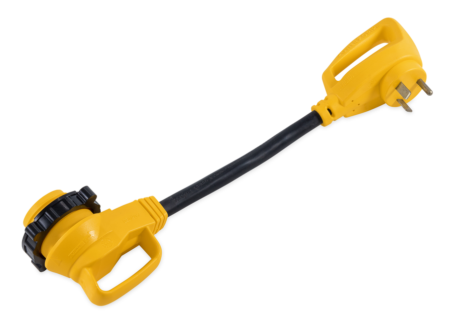 Camco PowerGrip 55522 30-Amp RV Power Extension Cord, 18-Foot, Standard Plug and Connector