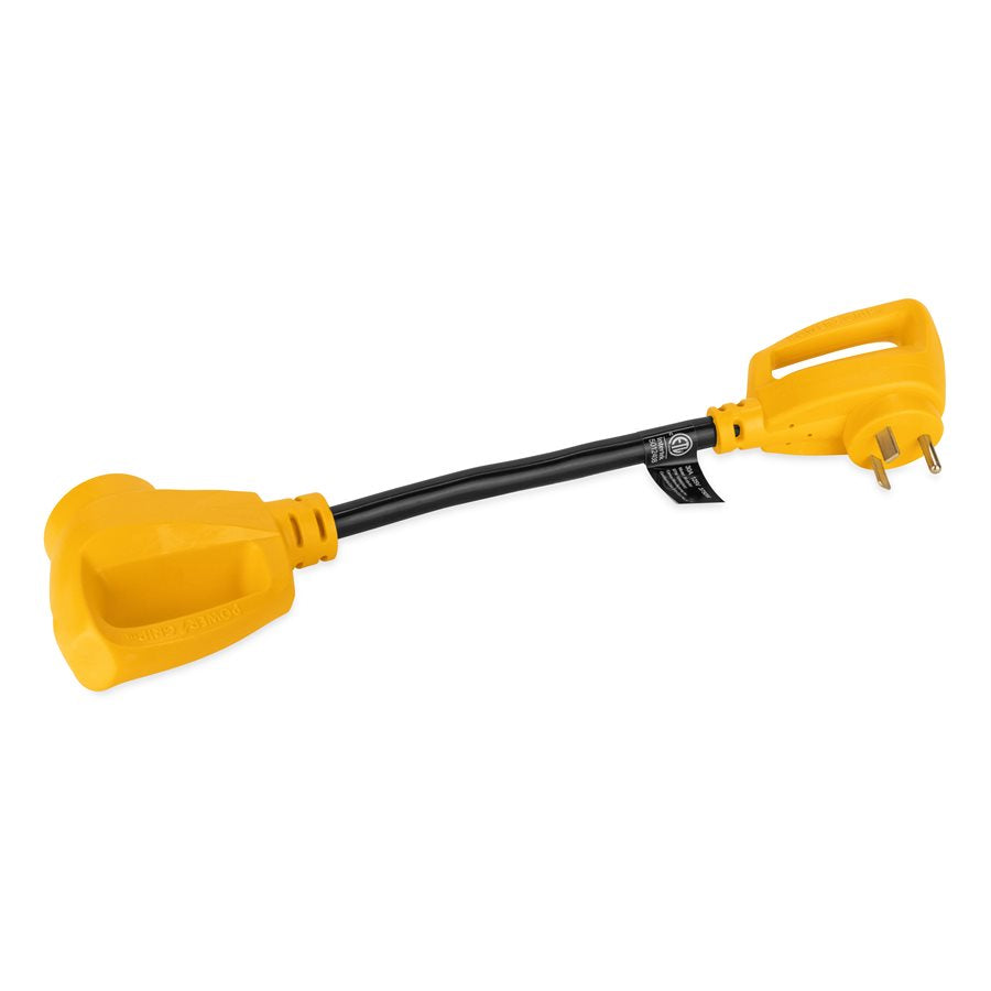 Camco 55185 30-Amp Male to 50-Amp Female 18-Foot Dogbone RV Power Adapter