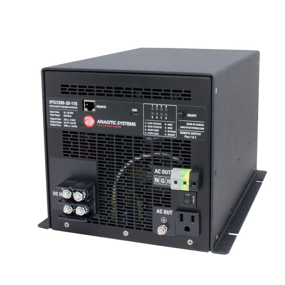 Analytic Systems AC Intelligent Pure Sine Wave Inverter 1200W, 20 - 40V In, 110V Out - Marine Parts OnlyElectricalAnalytic Systems