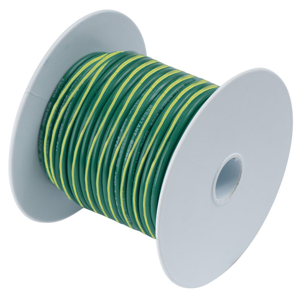 Ancor Green w/Yellow Stripe 10 AWG Tinned Copper Wire - 25' - Marine Parts OnlyElectricalAncor
