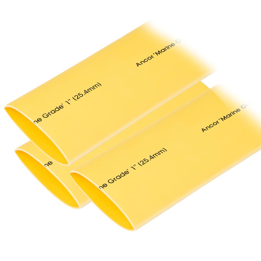 Ancor Heat Shrink Tubing 1" x 12" - Yellow - 3 Pieces - Marine Parts OnlyElectricalAncor