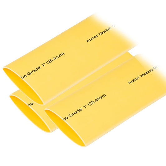 Ancor Heat Shrink Tubing 1" x 12" - Yellow - 3 Pieces - Marine Parts OnlyElectricalAncor
