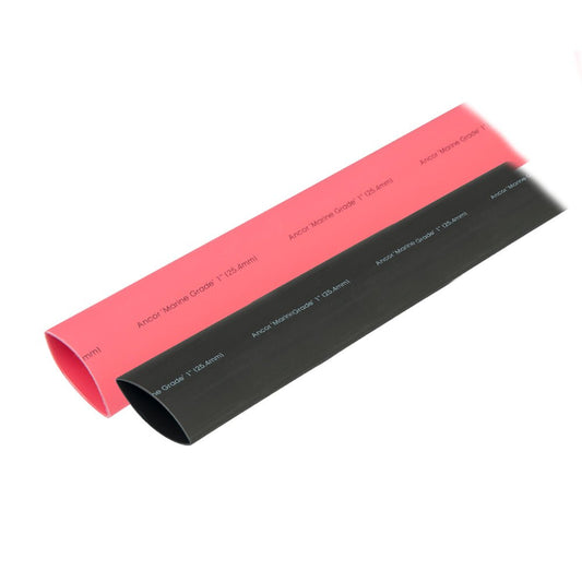 Ancor Heat Shrink Tubing 1" x 3" - Black &amp; Red Combo - Marine Parts OnlyElectricalAncor